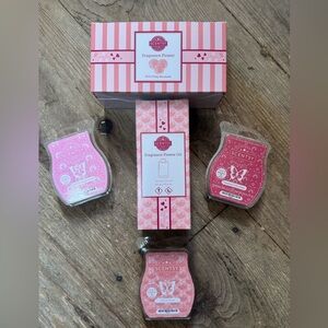 Scentsy Pink Fragrance Flower Oil Set